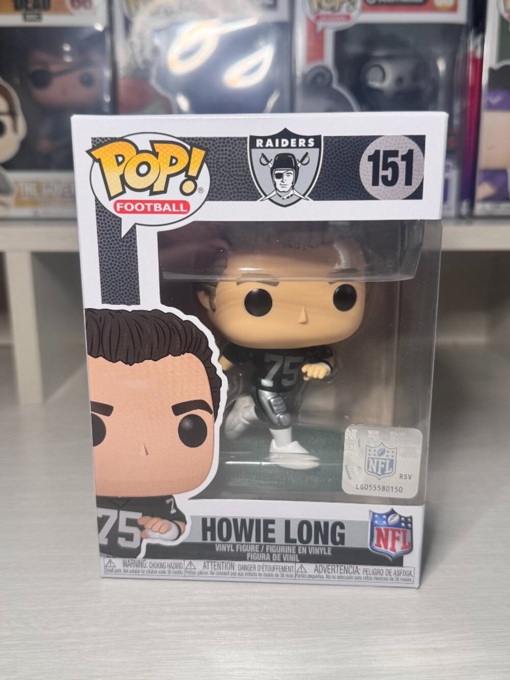 Funko Pop! NFL Howie Long Raiders #151 Football Vinyl Figure + Soft Protector